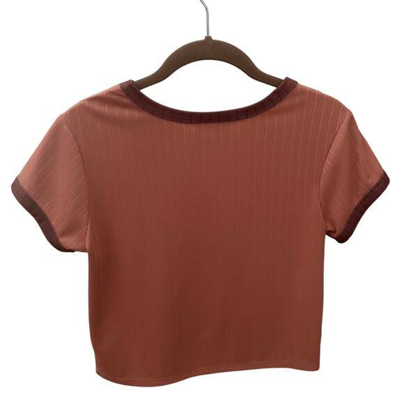 In Girl Wild Heart Rodeo Ranch Graphic Tee YL (14) Ribbed Copper - Picture 3 of 6